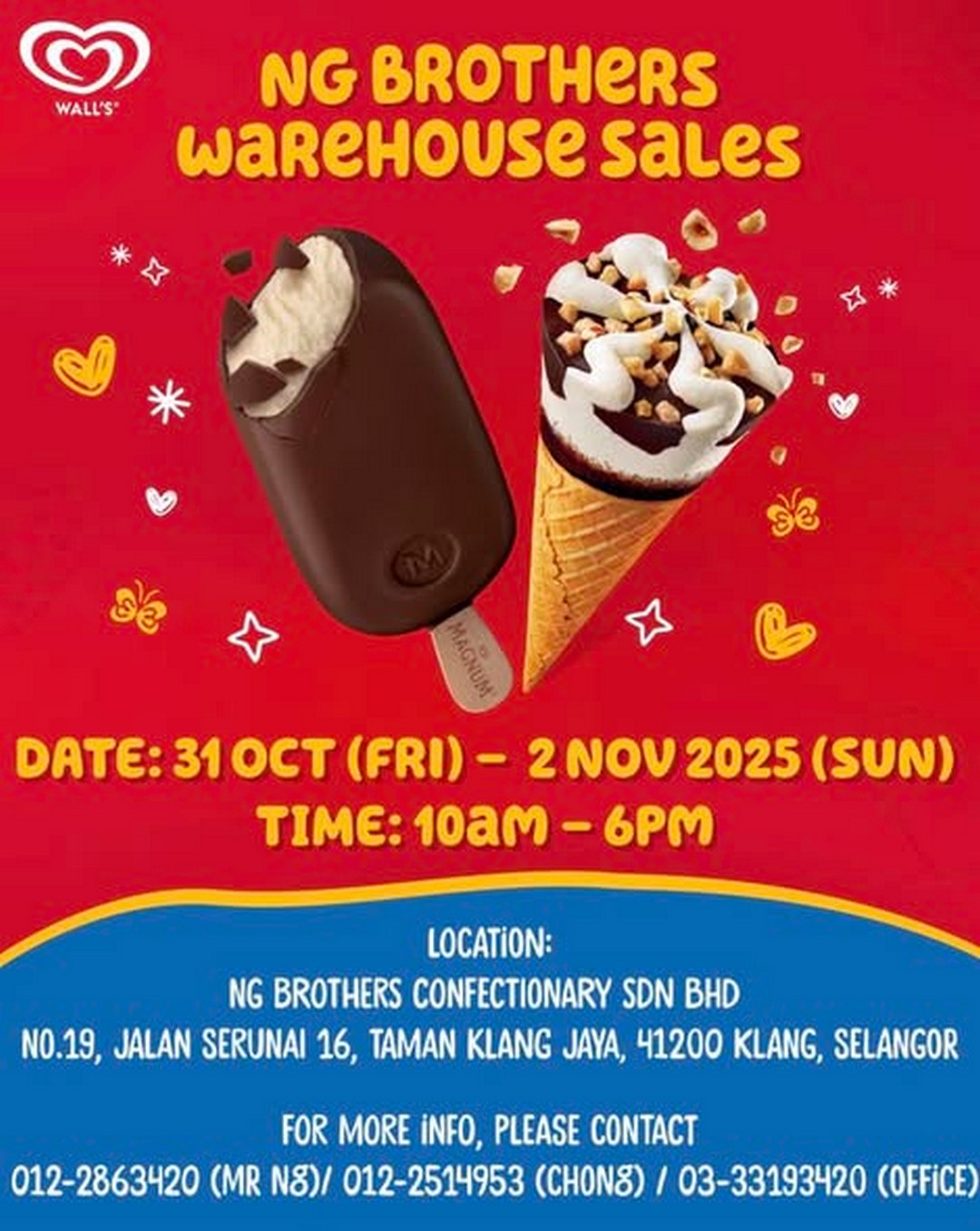 Walls-Ice-Cream-Malaysia-Taman-Klang-Jaya-Warehouse-Sale 31 October–2 November 2025: Wall’s Ice Cream Malaysia Taman Klang Jaya Warehouse Sale: Big Savings on Frozen Treats