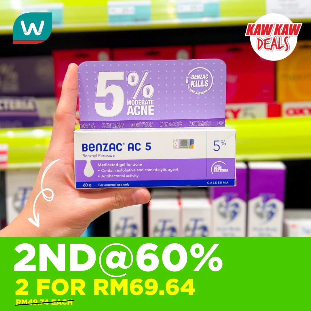 Watsons-Malaysia-ACNE-CARE-SECOND-ITEM-60-OFF-Promotion-4 30 October–3 November 2025: Watsons Malaysia: ACNE CARE SECOND ITEM 60% OFF Promotion – Double Up Your Skincare Routine Without Breaking the Bank