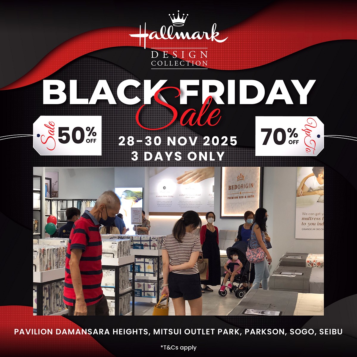 251029-AL-Black-Friday-Sale-Crowd-GA-1200x1200-04 28–30 November 2025: Hallmark Bedding Black Friday Sale – Up to 70% OFF Across Malaysia