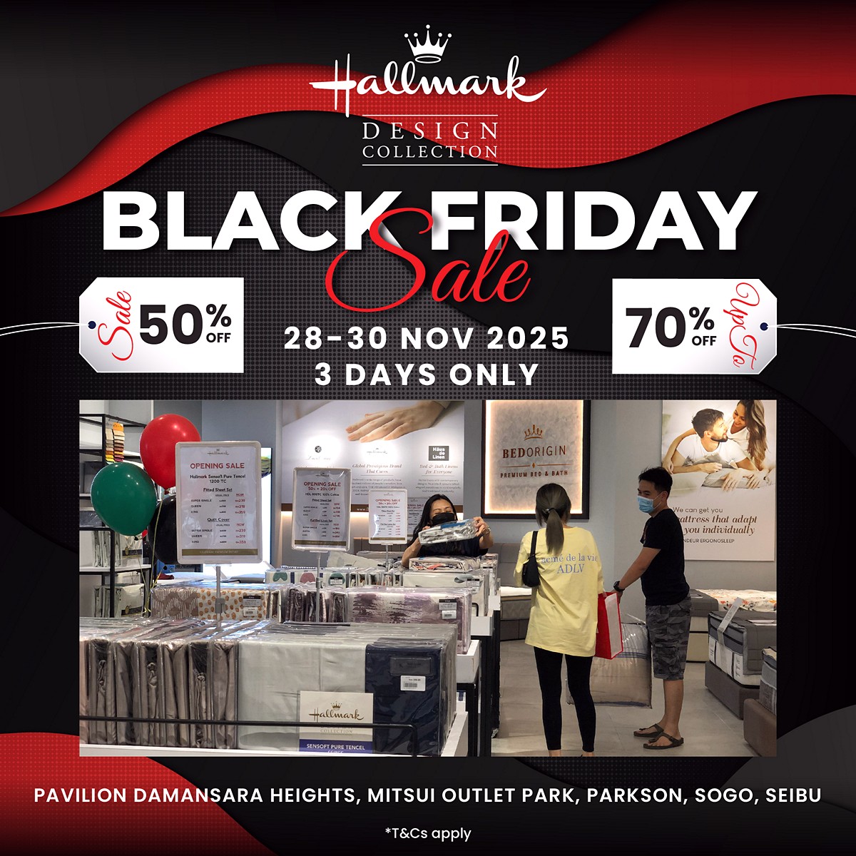 251029-AL-Black-Friday-Sale-Crowd-GA-1200x1200-05 28–30 November 2025: Hallmark Bedding Black Friday Sale – Up to 70% OFF Across Malaysia