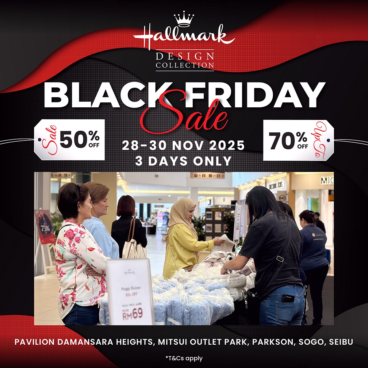 251029-AL-Black-Friday-Sale-Crowd-GA-1200x1200-07 28–30 November 2025: Hallmark Bedding Black Friday Sale – Up to 70% OFF Across Malaysia