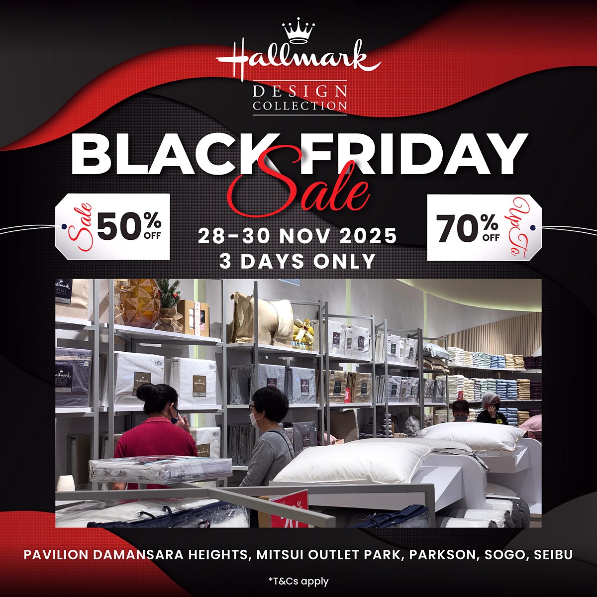 251029-AL-Black-Friday-Sale-Crowd-GA-1200x1200-09 28–30 November 2025: Hallmark Bedding Black Friday Sale – Up to 70% OFF Across Malaysia