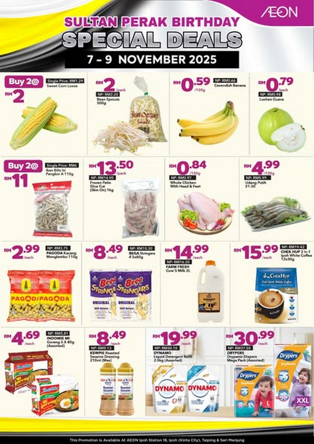 AEON-Malaysia-Sultan-of-Peraks-Principality-Day-Celebration 7–9 November 2025: AEON Malaysia Sultan of Perak’s Principality Day Celebration: Exclusive Weekend Sale at AEON Stores in Perak