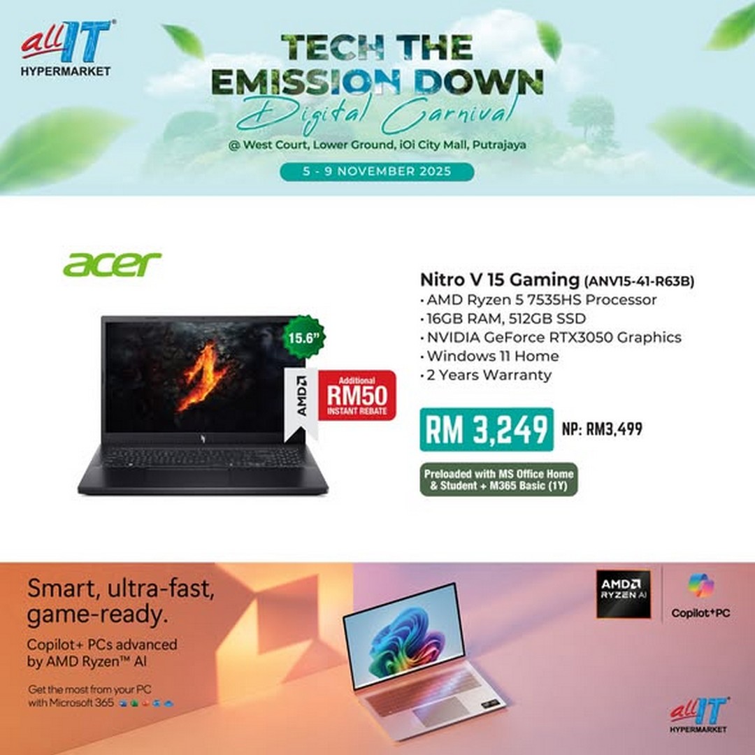 ALL-IT-HYPERMARKET-Tech-The-Emission-Down-Digital-Carnival-3 5-9 November 2025: ALL IT HYPERMARKET: Tech The Emission Down Digital Carnival – Laptop Specials Promotion