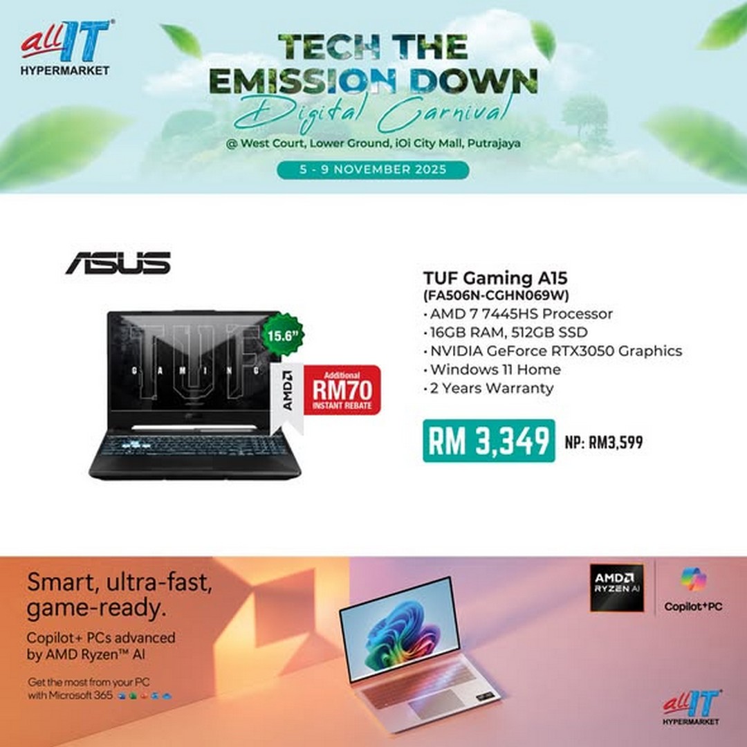 ALL-IT-HYPERMARKET-Tech-The-Emission-Down-Digital-Carnival-4 5-9 November 2025: ALL IT HYPERMARKET: Tech The Emission Down Digital Carnival – Laptop Specials Promotion
