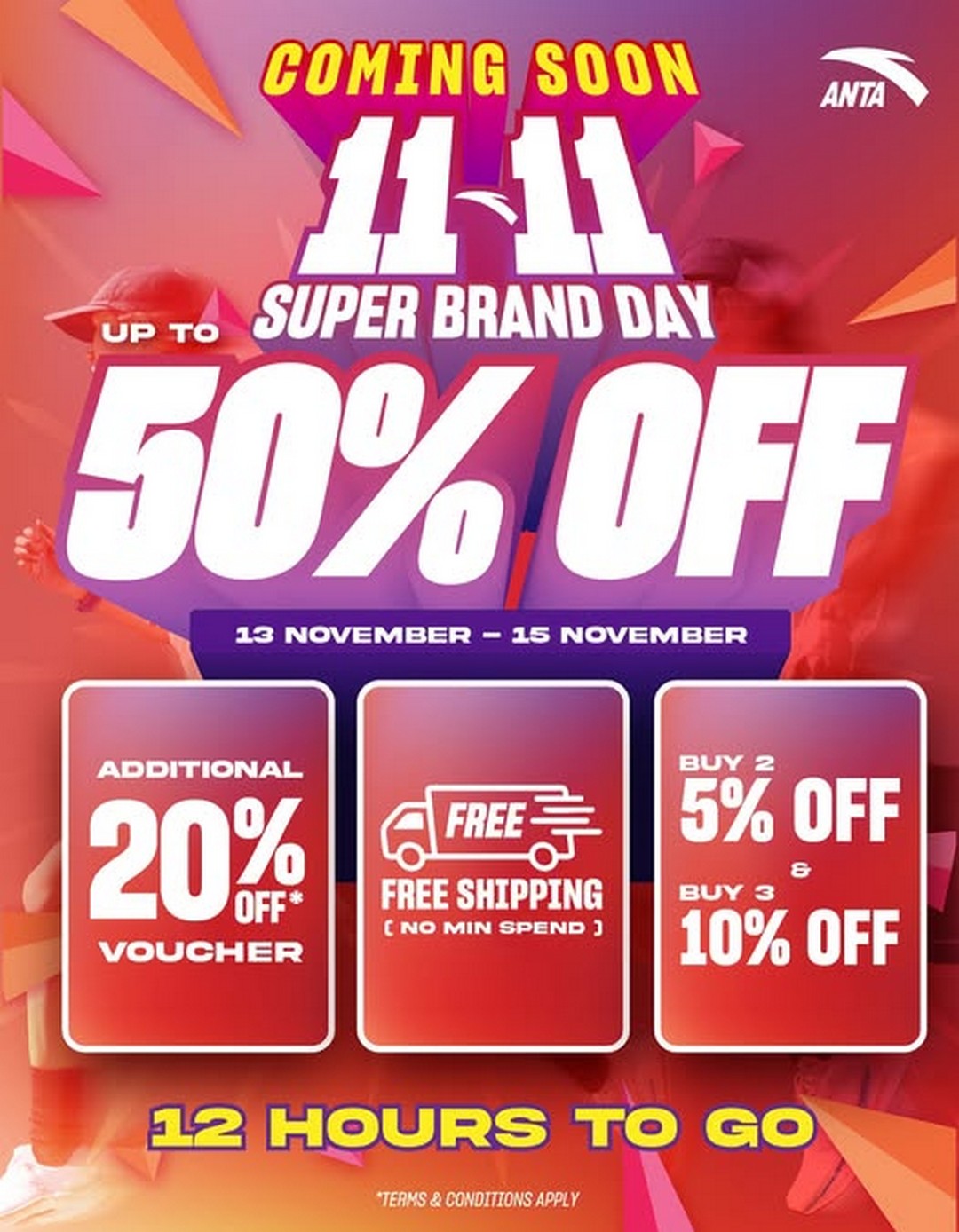 ANTA-Malaysia-11.11-Super-Brand-Sale 12-15 November 2025: ANTA Malaysia: 11.11 Super Brand Sale with Up to 50% Off + Extra Discounts
