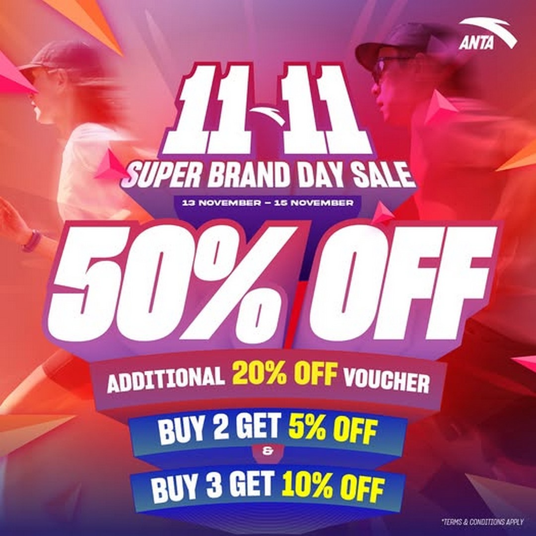 ANTA-Malaysia-Shopee-11.11-Sale 13-15 November 2025: ANTA Malaysia Shopee 11.11 Sale: Up to 50% Off with Extra Discounts, Promotion