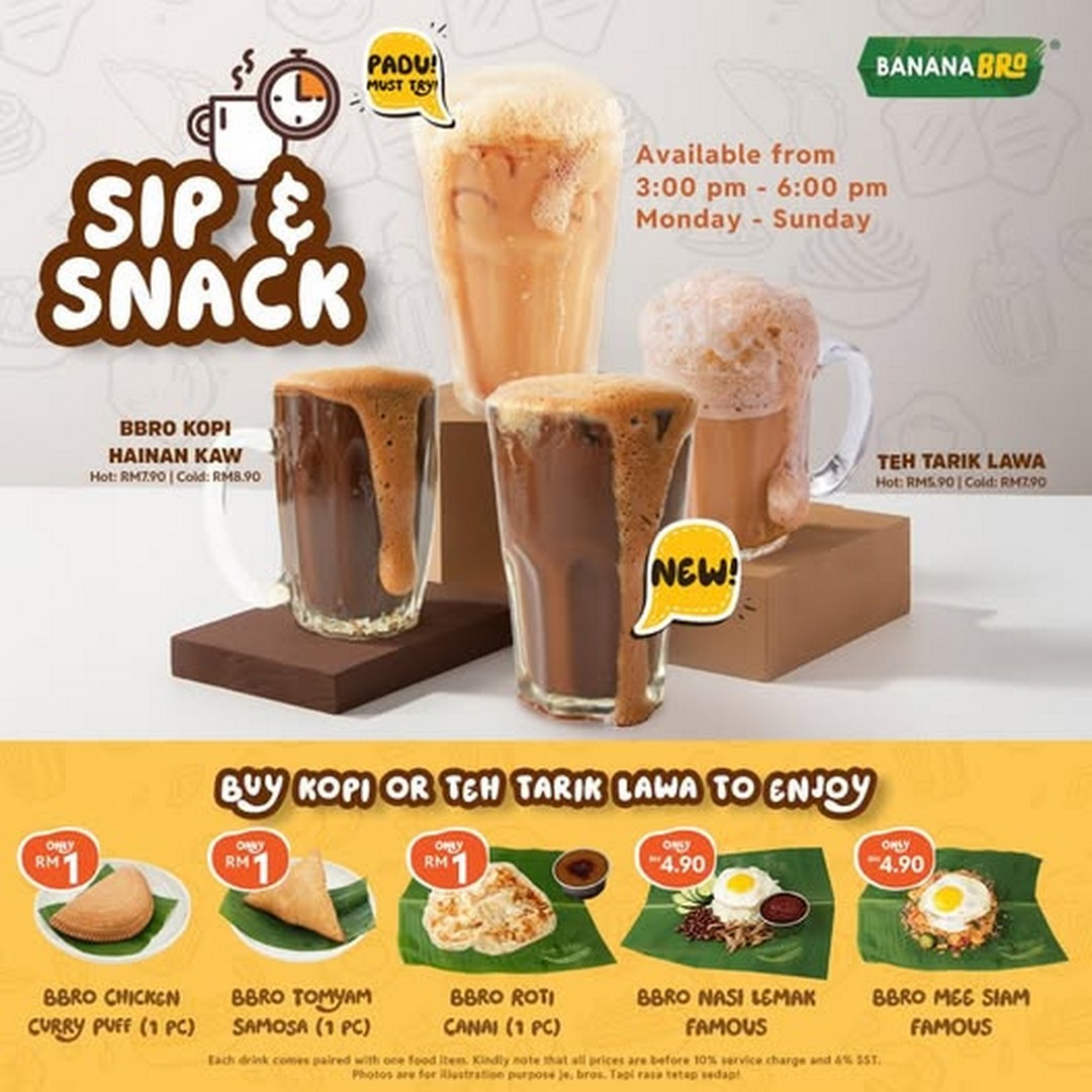 BananaBro-Malaysia-Sip-Snack-Promotion 20 November 2025 onwards: BananaBro Malaysia: Sip & Snack Promotion: Enjoy Roti Canai, Curry Puff, Samosa & Signature Dishes at Special Prices