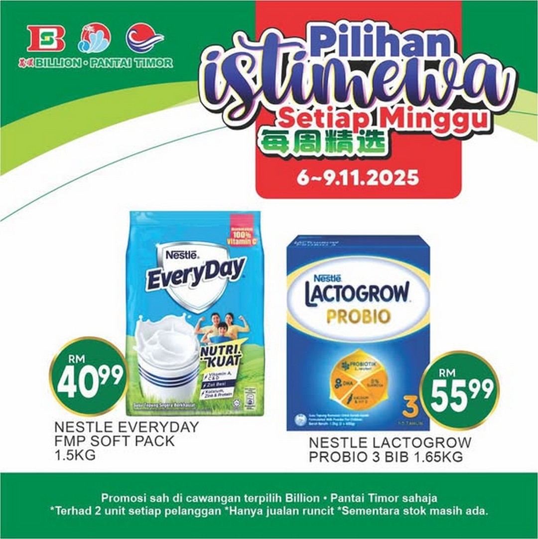 Billion-Malaysia-Nestle-EveryDay-Lactogrow-Special-Hot-Promotion 6–9 November 2025: Billion Malaysia: Nestlé EveryDay & Lactogrow Special Hot Promotion