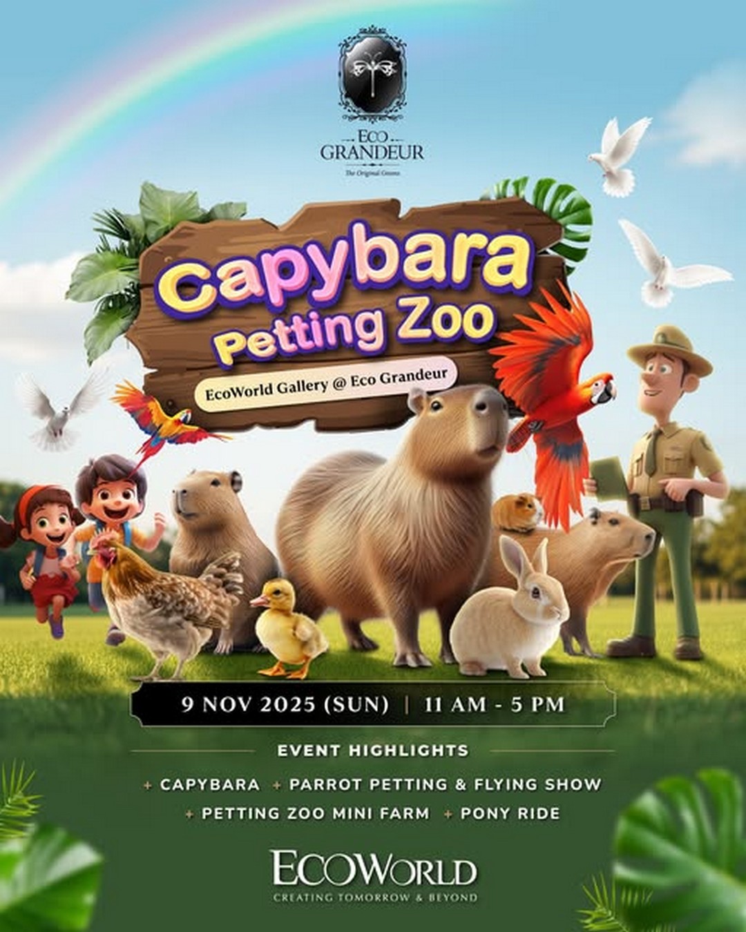 Eco-Grandeur-Capybara-Petting-Zoo-Family-Event 9 November 2025: Eco Grandeur: Capybara Petting Zoo Family Event and Mini Farm Experience