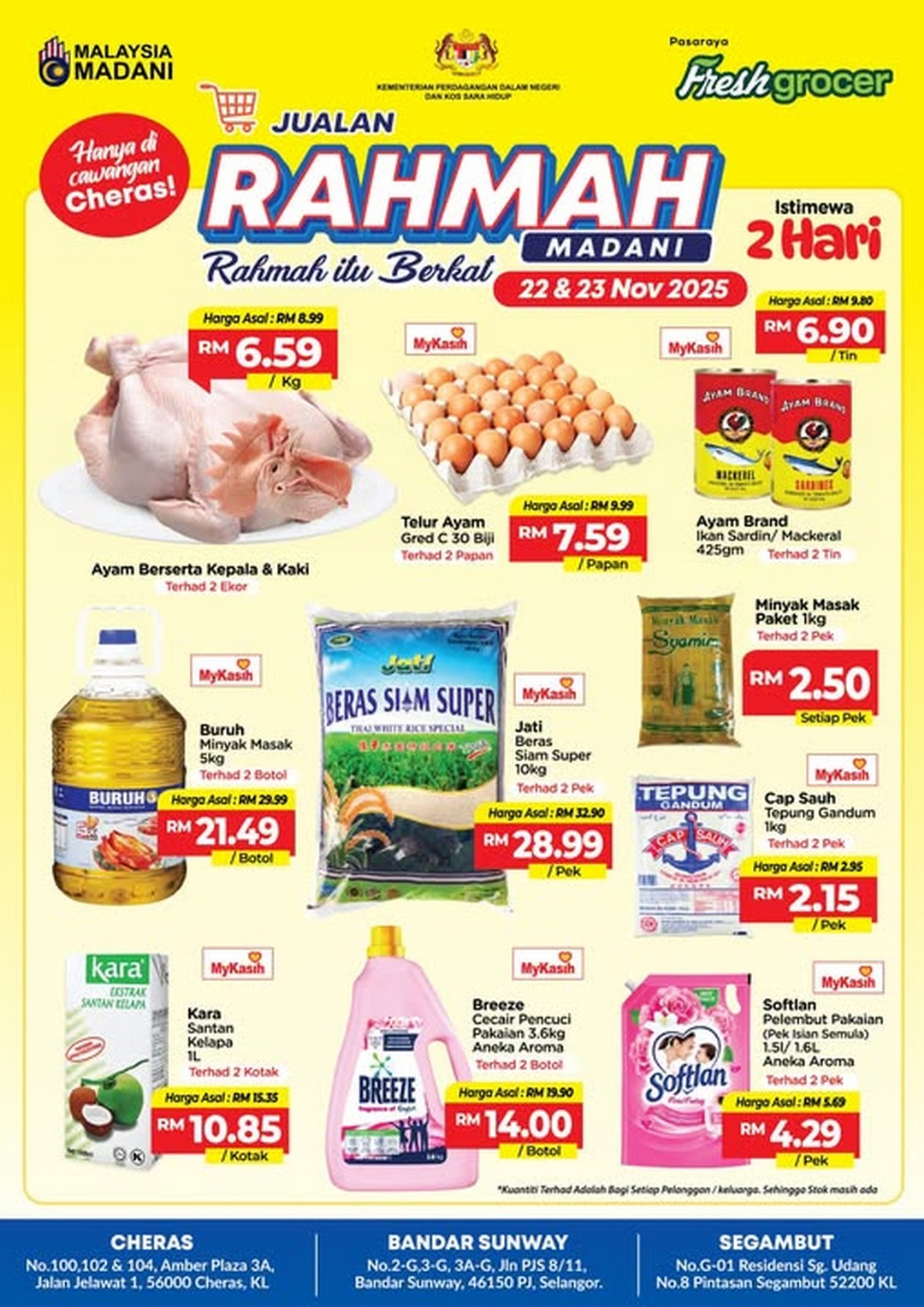 Fresh-Grocer-Cheras-Rahmah-Sale-Promotion 22-23 November 2025: Fresh Grocer Cheras: Rahmah Sale Promotion on Essential Groceries