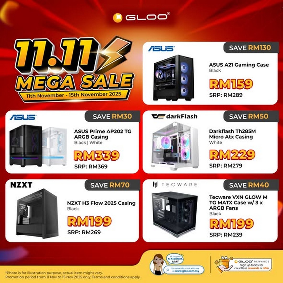 GLOO-PC-Components-Mega-Sale-4 11-15 November 2025: GLOO PC Components Mega Sale: Save up to RM800 on Top-Tier PC Gear – Sale & Exclusive Rewards