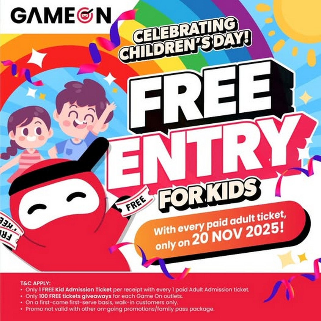 Game-On-Sport-Hub-Pavilion-Bukit-Jalil 20 November 2025: Game On Sport Hub Pavilion Bukit Jalil: Celebrate Children’s Day with Free Kids Entry: Promotion