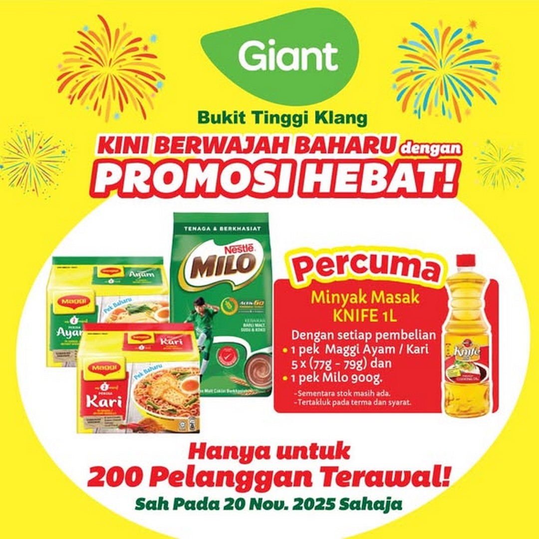 Giant-Malaysia-Bukit-Tinggi-Klang-New-Look-Celebration-Promotion-3 20–23 November 2025: Giant Malaysia Bukit Tinggi Klang New Look Celebration Promotion, Free Magnolia UHT Milk Giveaway and Trolley Value Guessing Challenge