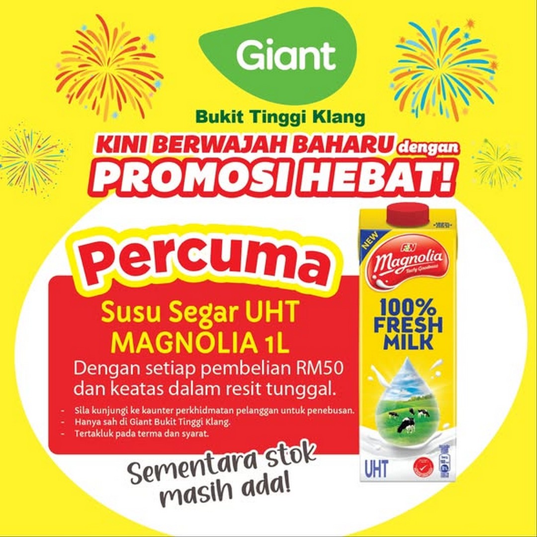 Giant-Malaysia-Bukit-Tinggi-Klang-New-Look-Celebration-Promotion-4 20–23 November 2025: Giant Malaysia Bukit Tinggi Klang New Look Celebration Promotion, Free Magnolia UHT Milk Giveaway and Trolley Value Guessing Challenge