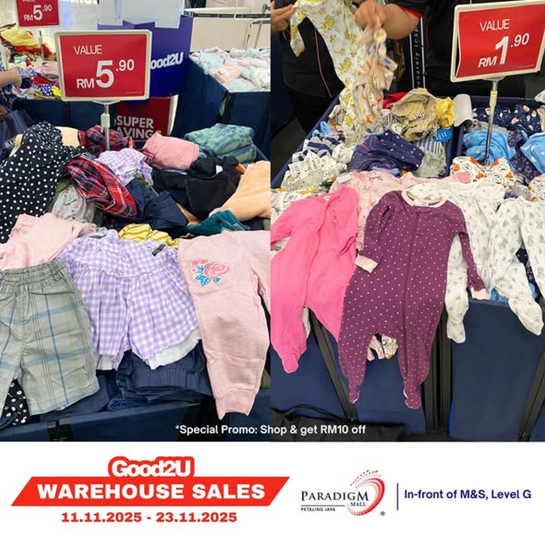 Good2U-Warehouse-Sale-at-Paradigm-Mall-PJ-–-Huge-Fashion-Bargains-Starting-1 11–23 November 2025: Good2U Warehouse Sale at Paradigm Mall PJ – Huge Fashion Bargains Starting from RM1.90!