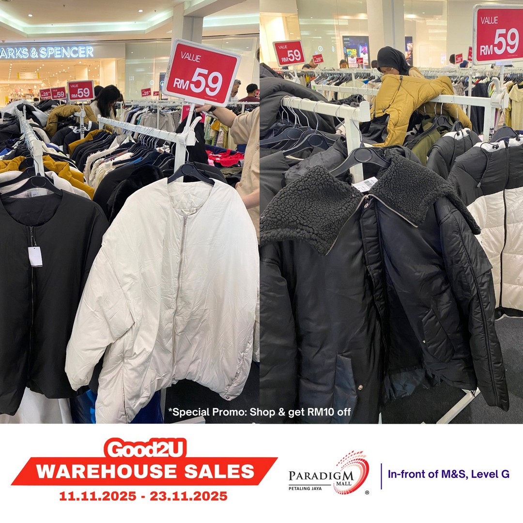 Good2U-Warehouse-Sale-at-Paradigm-Mall-PJ-–-Huge-Fashion-Bargains-Starting-4 11–23 November 2025: Good2U Warehouse Sale at Paradigm Mall PJ – Huge Fashion Bargains Starting from RM1.90!
