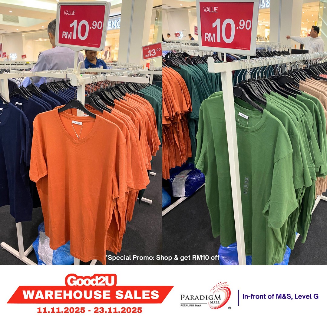 Good2U-Warehouse-Sale-at-Paradigm-Mall-PJ-–-Huge-Fashion-Bargains-Starting-8 11–23 November 2025: Good2U Warehouse Sale at Paradigm Mall PJ – Huge Fashion Bargains Starting from RM1.90!