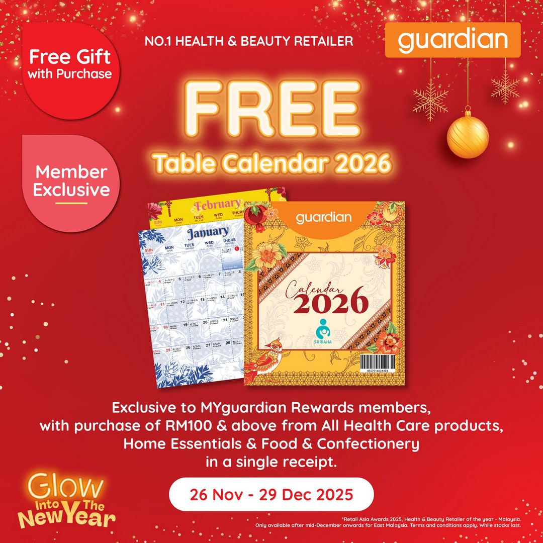 Guardian-Malaysia-60-OFF-Second-Item-Promotion-5 26 November–29 December 2025: Guardian Malaysia: 60% OFF Second Item Promotion with Member Rewards and Free Gifts, In-Store and Online Savings