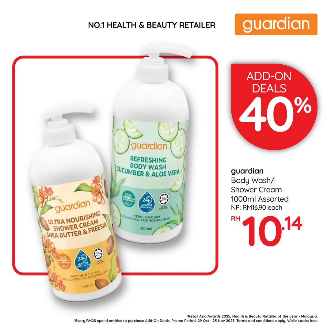 Guardian-Malaysia-Add-On-Deals-Promotion-5 29 October–25 November 2025: Guardian Malaysia Add-On Deals Promotion: Spend RM20 to Unlock Irresistible Savings