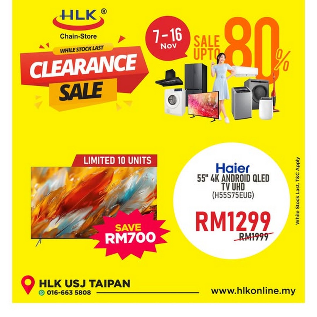 HLK-Malaysia-Mega-Electrical-Appliances-Sale-1 7-16 November 2025: HLK Malaysia: Mega Electrical Appliances Sale – Up to 80% OFF on TVs, Fridges, Airconds & More