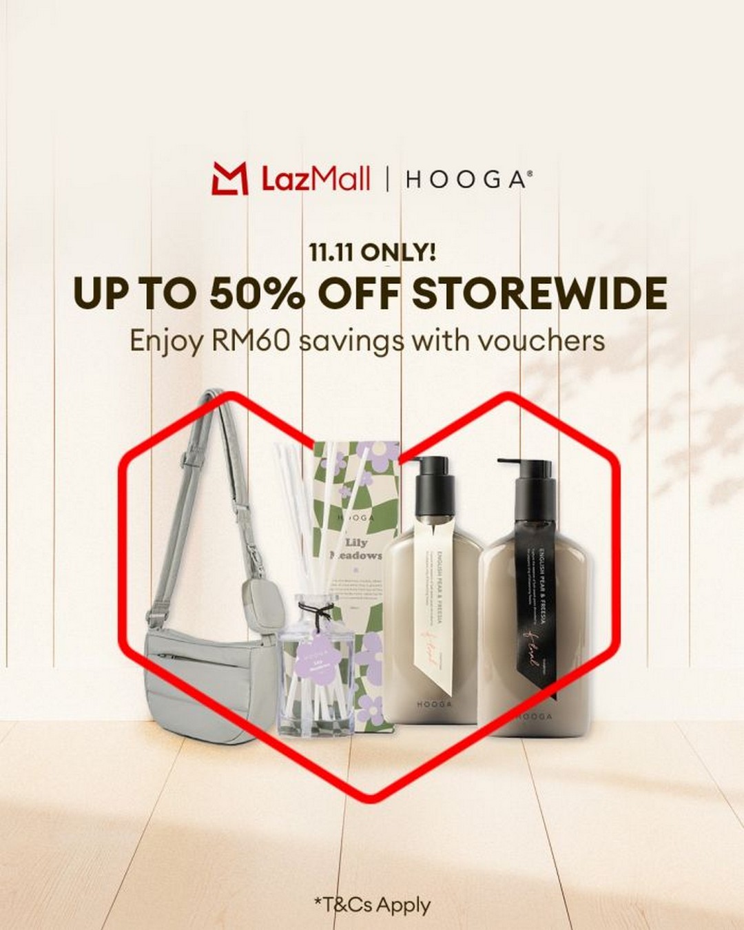 HOOGA-Lazada-11.11-Sale 11 November 2025: HOOGA Lazada 11.11 Sale: Up to 50% Off Storewide + RM60 Vouchers