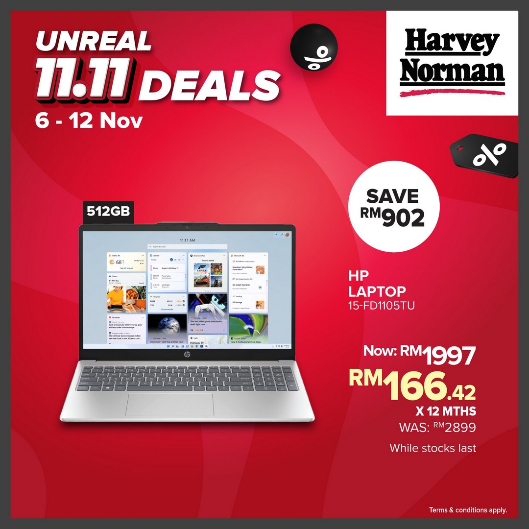 Harvey-Norman-Malaysia-11.11-Double-Savings-Sale-6 6-12 November 2025: Harvey Norman Malaysia: 11.11 Double Savings Sale – Up to 80% Off Electronics, Home & Lifestyle Deals