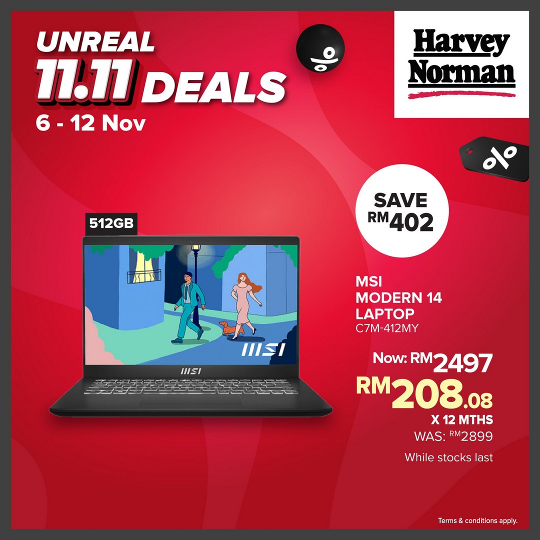Harvey-Norman-Malaysia-11.11-Double-Savings-Sale-7 6-12 November 2025: Harvey Norman Malaysia: 11.11 Double Savings Sale – Up to 80% Off Electronics, Home & Lifestyle Deals