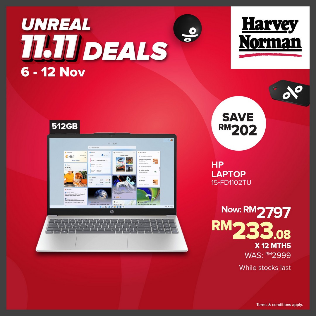 Harvey-Norman-Malaysia-11.11-Double-Savings-Sale-8 6-12 November 2025: Harvey Norman Malaysia: 11.11 Double Savings Sale – Up to 80% Off Electronics, Home & Lifestyle Deals