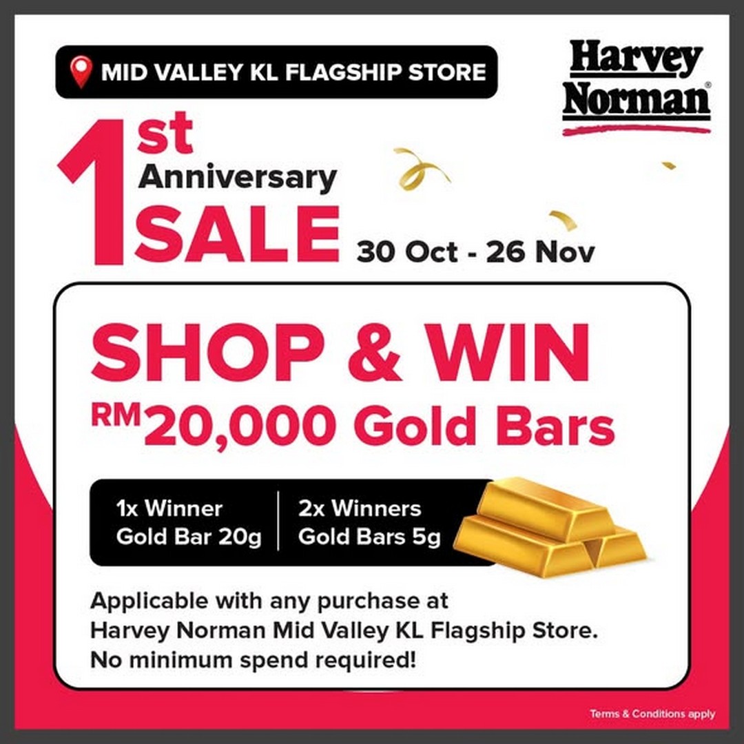 Harvey-Norman-Malaysia-1st-Anniversary-Sale-1 30 October-26 November 2025: Harvey Norman Malaysia: 1st Anniversary Sale: Huge Discounts Up to 78% Off