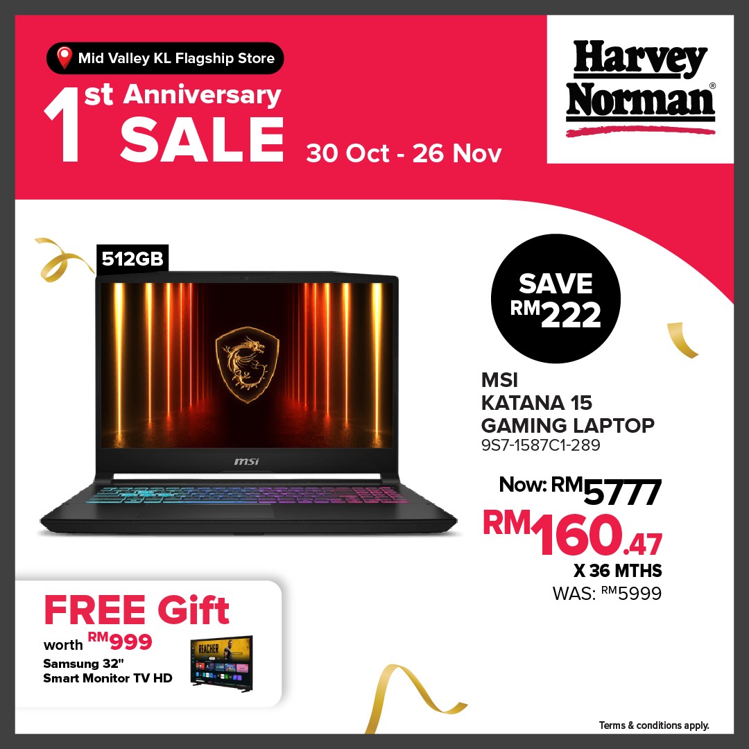 Harvey-Norman-Malaysia-1st-Anniversary-Sale-9 30 October-26 November 2025: Harvey Norman Malaysia: 1st Anniversary Sale: Huge Discounts Up to 78% Off