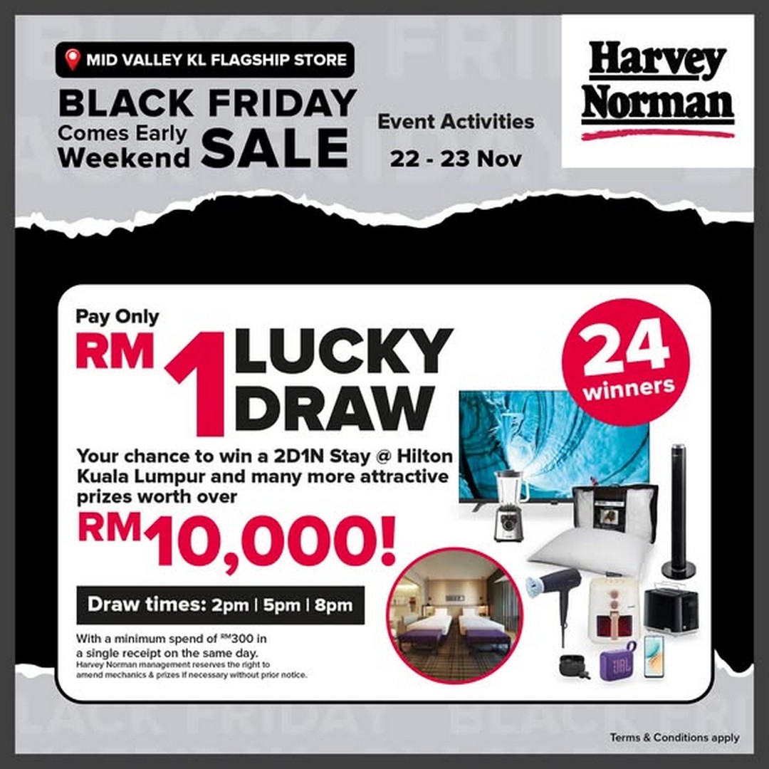 Harvey-Norman-Malaysia-Early-Black-Friday-Weekend-Sale-1 22-23 November 2025: Harvey Norman Malaysia: Early Black Friday Weekend Sale: Massive Discounts, Fun Activities & Lucky Draw