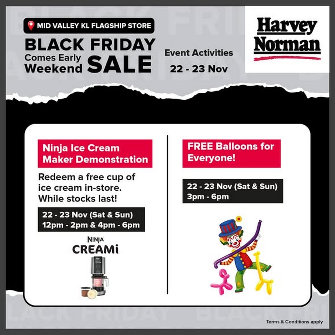 Harvey-Norman-Malaysia-Early-Black-Friday-Weekend-Sale-3 22-23 November 2025: Harvey Norman Malaysia: Early Black Friday Weekend Sale: Massive Discounts, Fun Activities & Lucky Draw