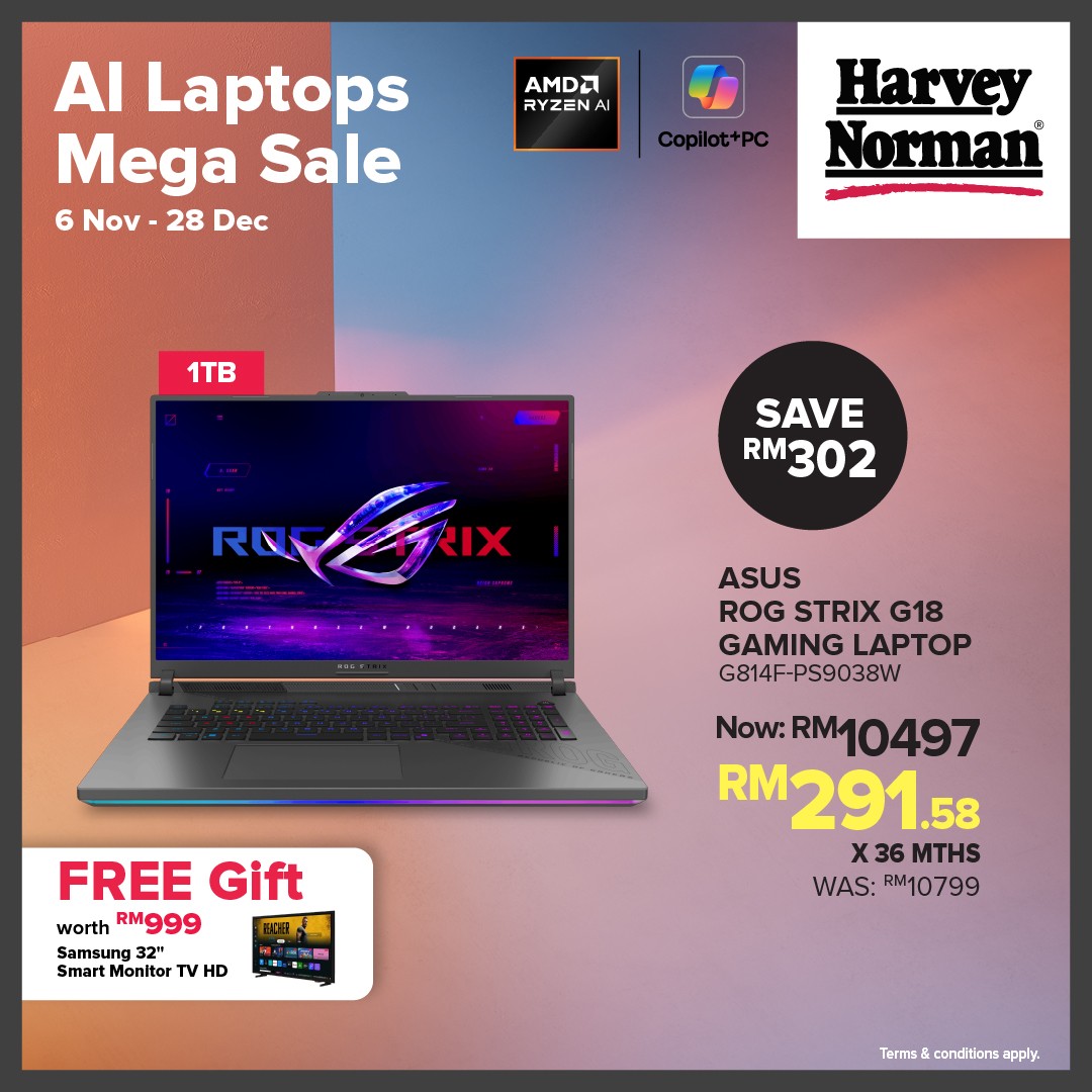 Harvey-Norman-Malaysia-Grab-the-Latest-AI-Laptops-6 6 November–28 December 2025: Harvey Norman Malaysia: Grab the Latest AI Laptops with Huge Savings and Free Gifts: Promotion