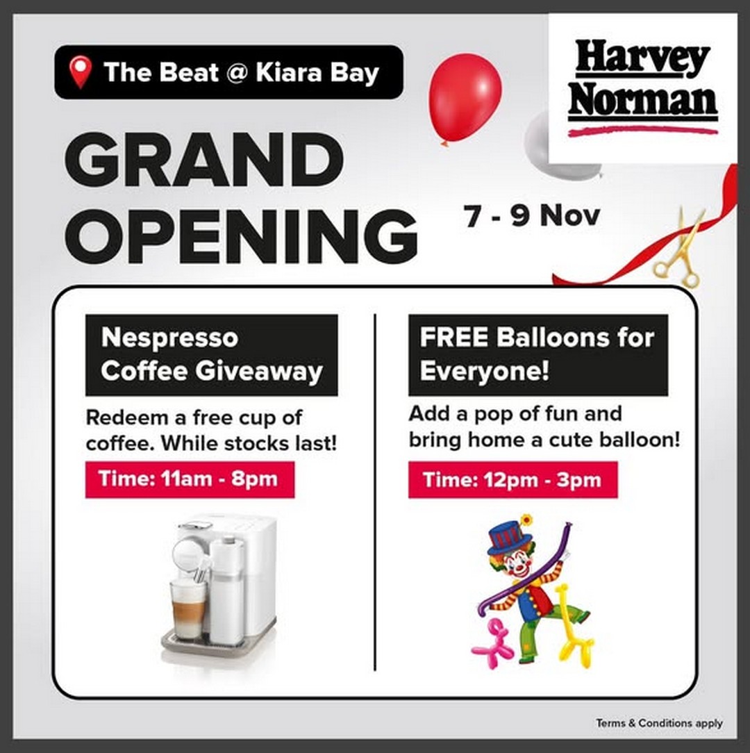 Harvey-Norman-Malaysia-Grand-Opening-Celebration-4 7–9 November 2025: Harvey Norman Malaysia Grand Opening Celebration at The Beat @ Kiara Bay – Exclusive Deals, Lucky Draws, and Family Fun Weekend Promotion