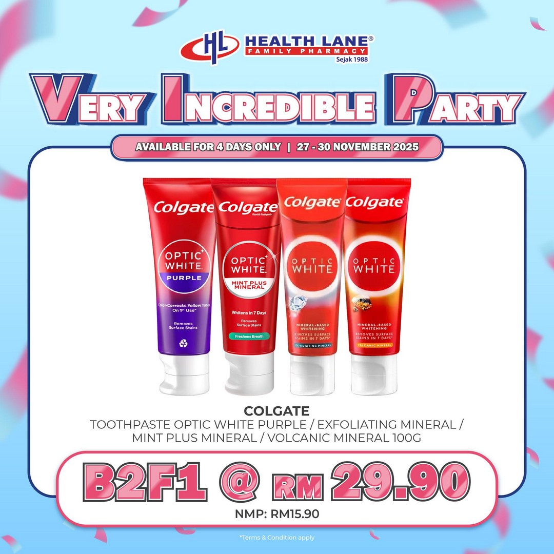 Health-Lane-Family-Pharmacy-Malaysia-VIP-Reward-Days-Very-Incredible-10 27–30 November 2025: Health Lane Family Pharmacy Malaysia: VIP Reward Days Very Incredible Party Sale (Up to 70% OFF, Buy 1 Free 1, Freebies & Lucky Draw) – Health & Wellness Promotion