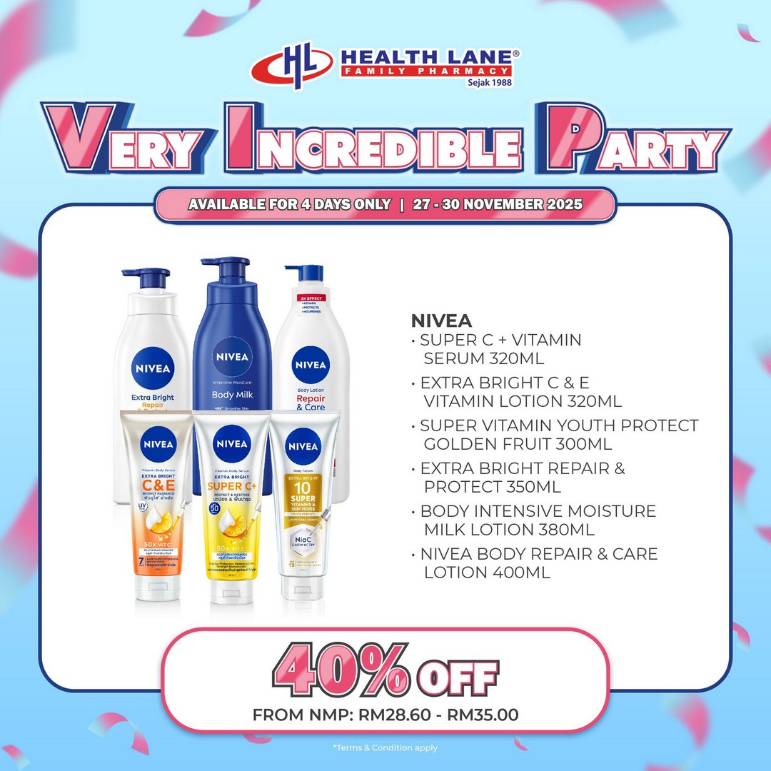 Health-Lane-Family-Pharmacy-Malaysia-VIP-Reward-Days-Very-Incredible-15 27–30 November 2025: Health Lane Family Pharmacy Malaysia: VIP Reward Days Very Incredible Party Sale (Up to 70% OFF, Buy 1 Free 1, Freebies & Lucky Draw) – Health & Wellness Promotion