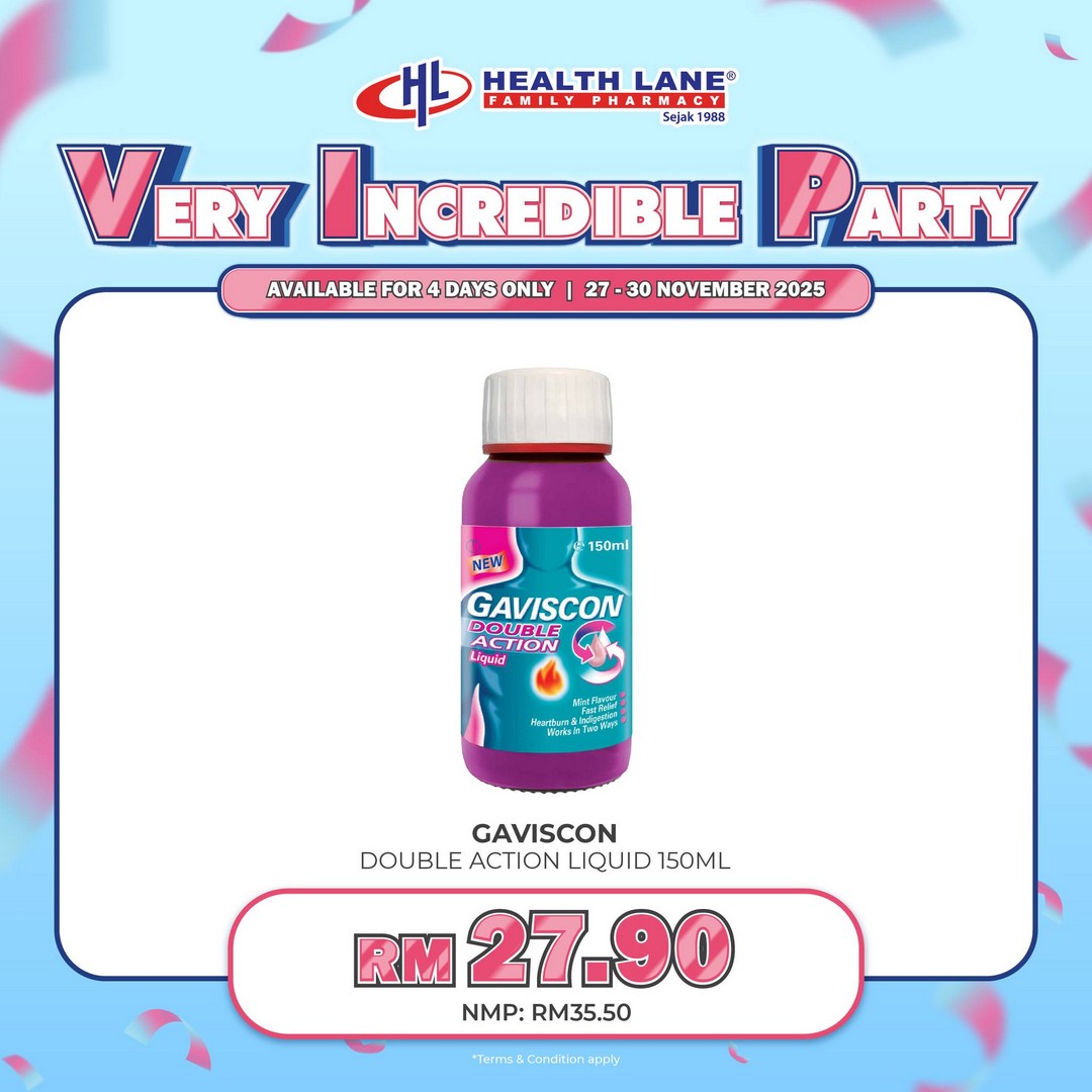 Health-Lane-Family-Pharmacy-Malaysia-VIP-Reward-Days-Very-Incredible-18 27–30 November 2025: Health Lane Family Pharmacy Malaysia: VIP Reward Days Very Incredible Party Sale (Up to 70% OFF, Buy 1 Free 1, Freebies & Lucky Draw) – Health & Wellness Promotion