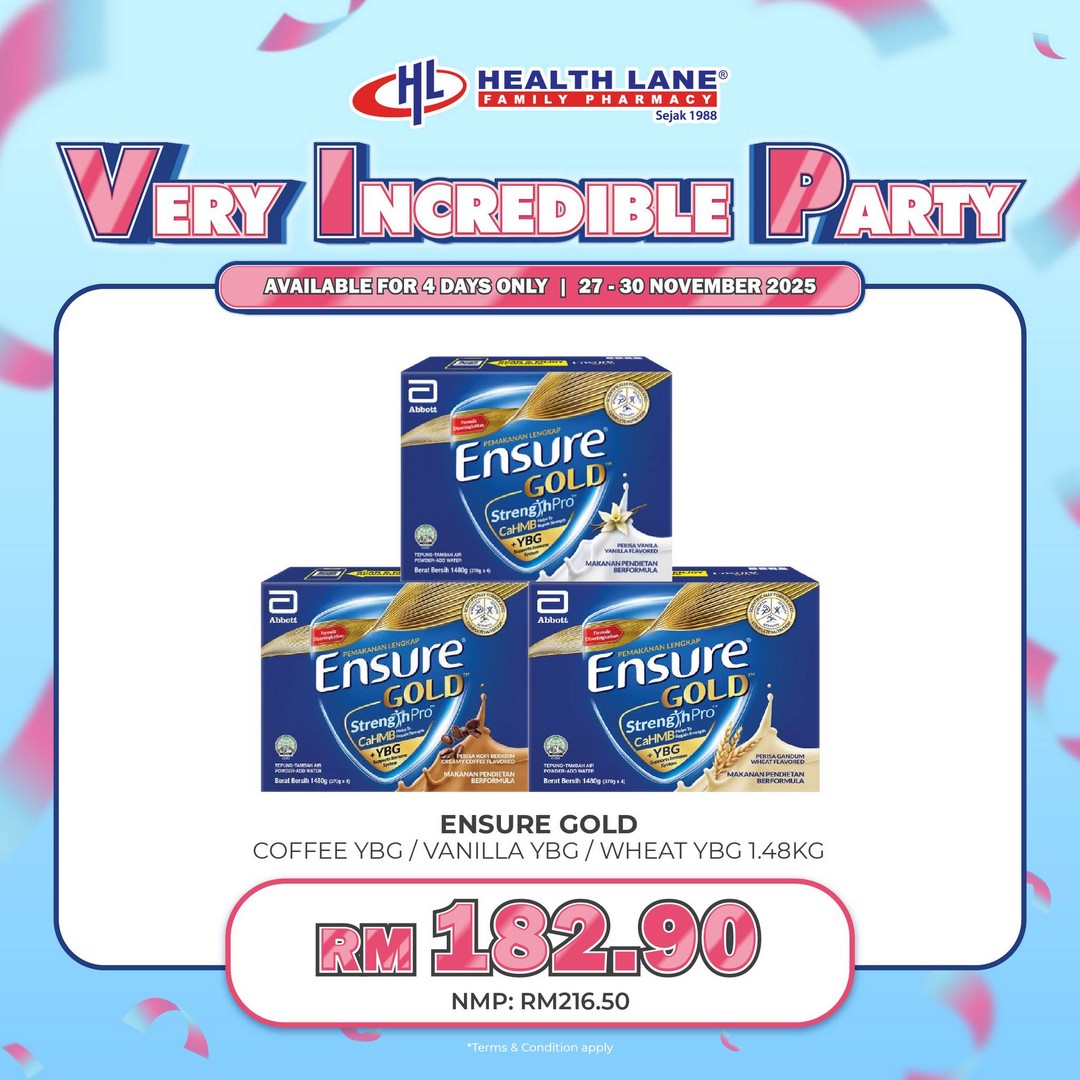 Health-Lane-Family-Pharmacy-Malaysia-VIP-Reward-Days-Very-Incredible-4 27–30 November 2025: Health Lane Family Pharmacy Malaysia: VIP Reward Days Very Incredible Party Sale (Up to 70% OFF, Buy 1 Free 1, Freebies & Lucky Draw) – Health & Wellness Promotion