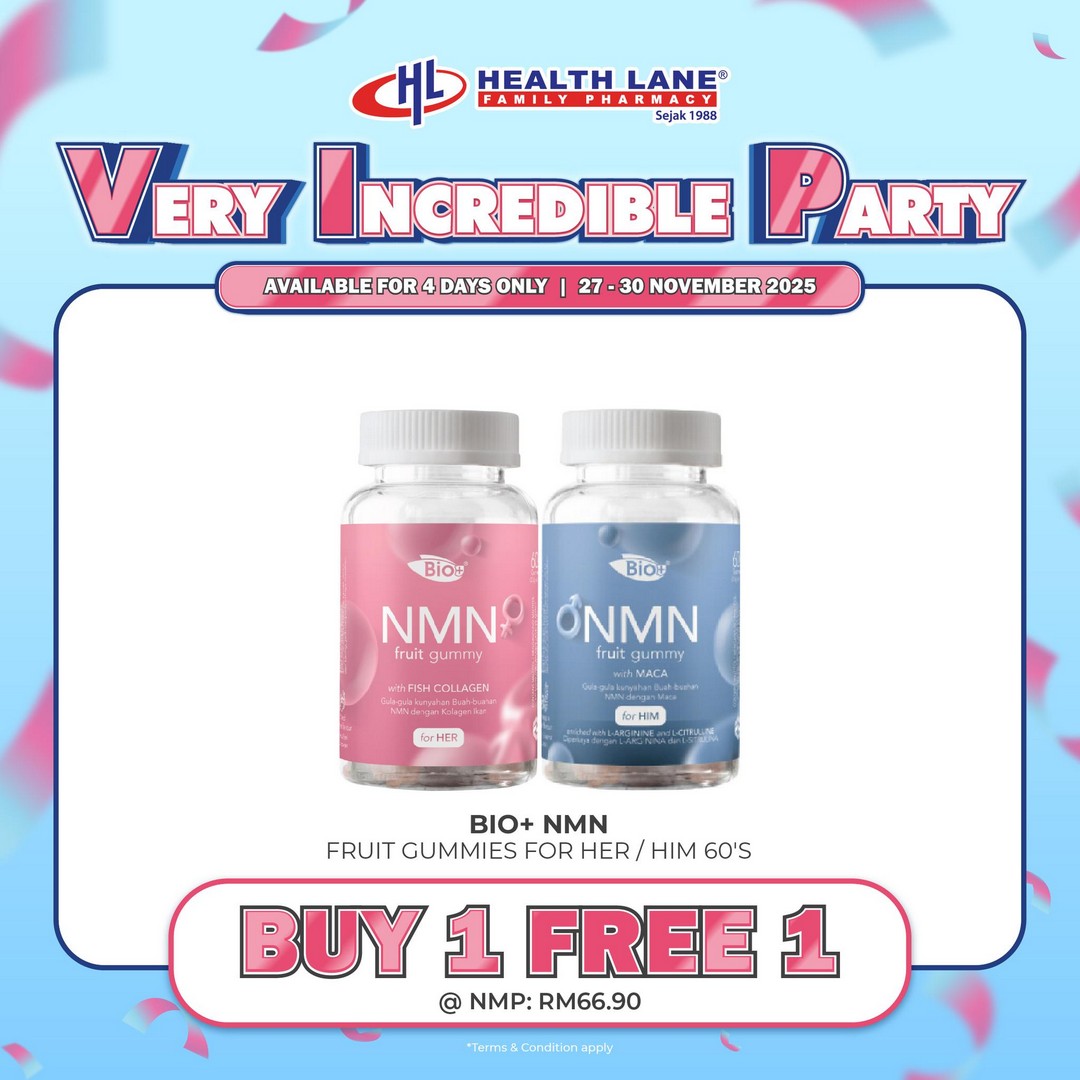 Health-Lane-Family-Pharmacy-Malaysia-VIP-Reward-Days-Very-Incredible-5 27–30 November 2025: Health Lane Family Pharmacy Malaysia: VIP Reward Days Very Incredible Party Sale (Up to 70% OFF, Buy 1 Free 1, Freebies & Lucky Draw) – Health & Wellness Promotion