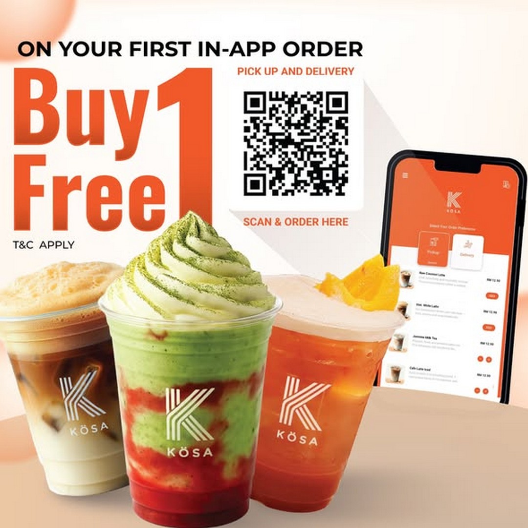 Kosa-Coffee-Malaysia-Buy-1-Free-1-First-Order-Promotion 14 November 2025 onwards: Kosa Coffee Malaysia, Buy 1 Free 1 First Order Promotion, Nationwide Coffee Deal and Member Perks