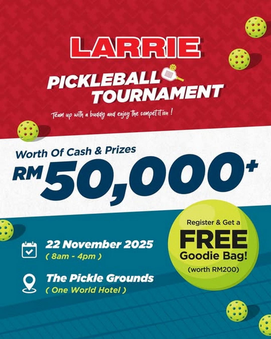 LARRIE-Pickleball-Tournament-Exciting-Cash-Prizes-Giveaway 22 November 2025: LARRIE Pickleball Tournament: Exciting Cash & Prizes Giveaway, Join the Fun and Compete