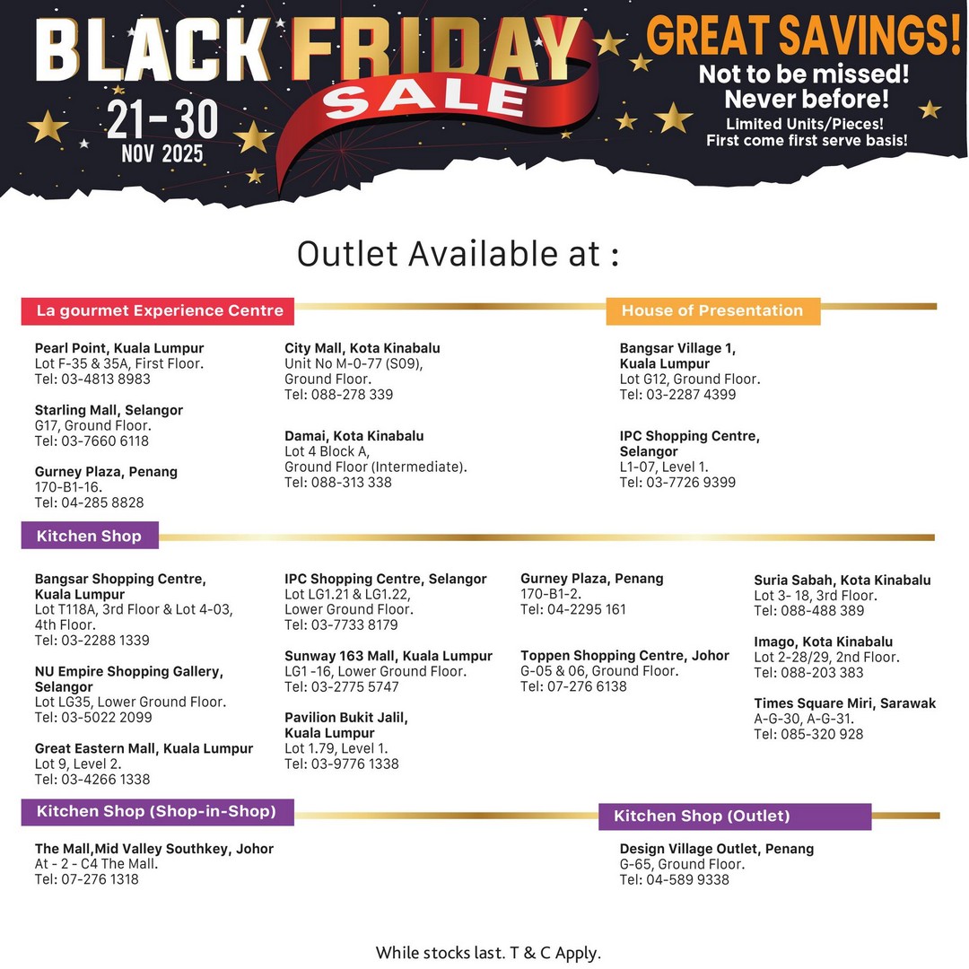 La-Gourmet-Malaysia-Black-Friday-Mayhem-Sale-7 20-30 November 2025: La Gourmet Malaysia: Black Friday Mayhem Sale on Cookware, Electrical Appliances & Thermalware