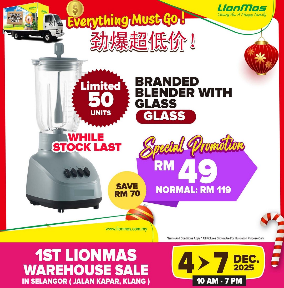 Lionmas-Furnishers-HQ-Klang-Warehouse-Sale-17 4-7 December 2025: Lionmas Furnishers HQ: Klang Warehouse Sale – Unbeatable Discounts on Appliances, Furniture & Household Goods