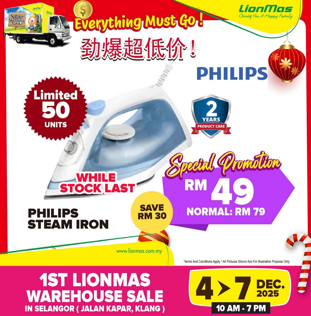 Lionmas-Furnishers-HQ-Klang-Warehouse-Sale-18 4-7 December 2025: Lionmas Furnishers HQ: Klang Warehouse Sale – Unbeatable Discounts on Appliances, Furniture & Household Goods