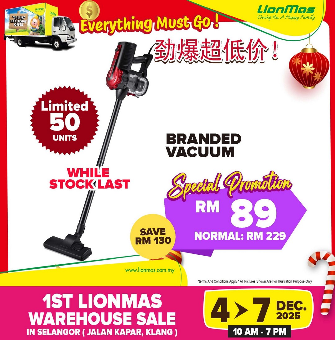 Lionmas-Furnishers-HQ-Klang-Warehouse-Sale-9 4-7 December 2025: Lionmas Furnishers HQ: Klang Warehouse Sale – Unbeatable Discounts on Appliances, Furniture & Household Goods