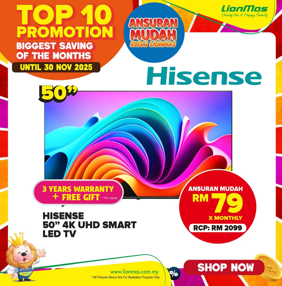 Lionmas-Furnishers-HQ-Top-10-Electronics-Deals-6 Now till 30 November 2025: Lionmas Furnishers HQ: Top 10 Electronics Deals of the Month – Promotion