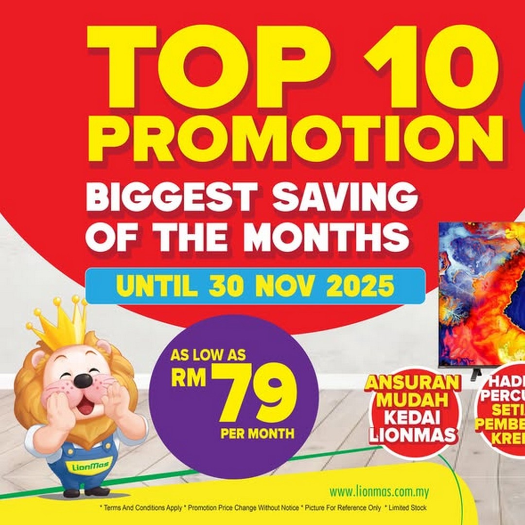 Lionmas-Furnishers-HQ-Top-10-Electronics-Deals Now till 30 November 2025: Lionmas Furnishers HQ: Top 10 Electronics Deals of the Month – Promotion