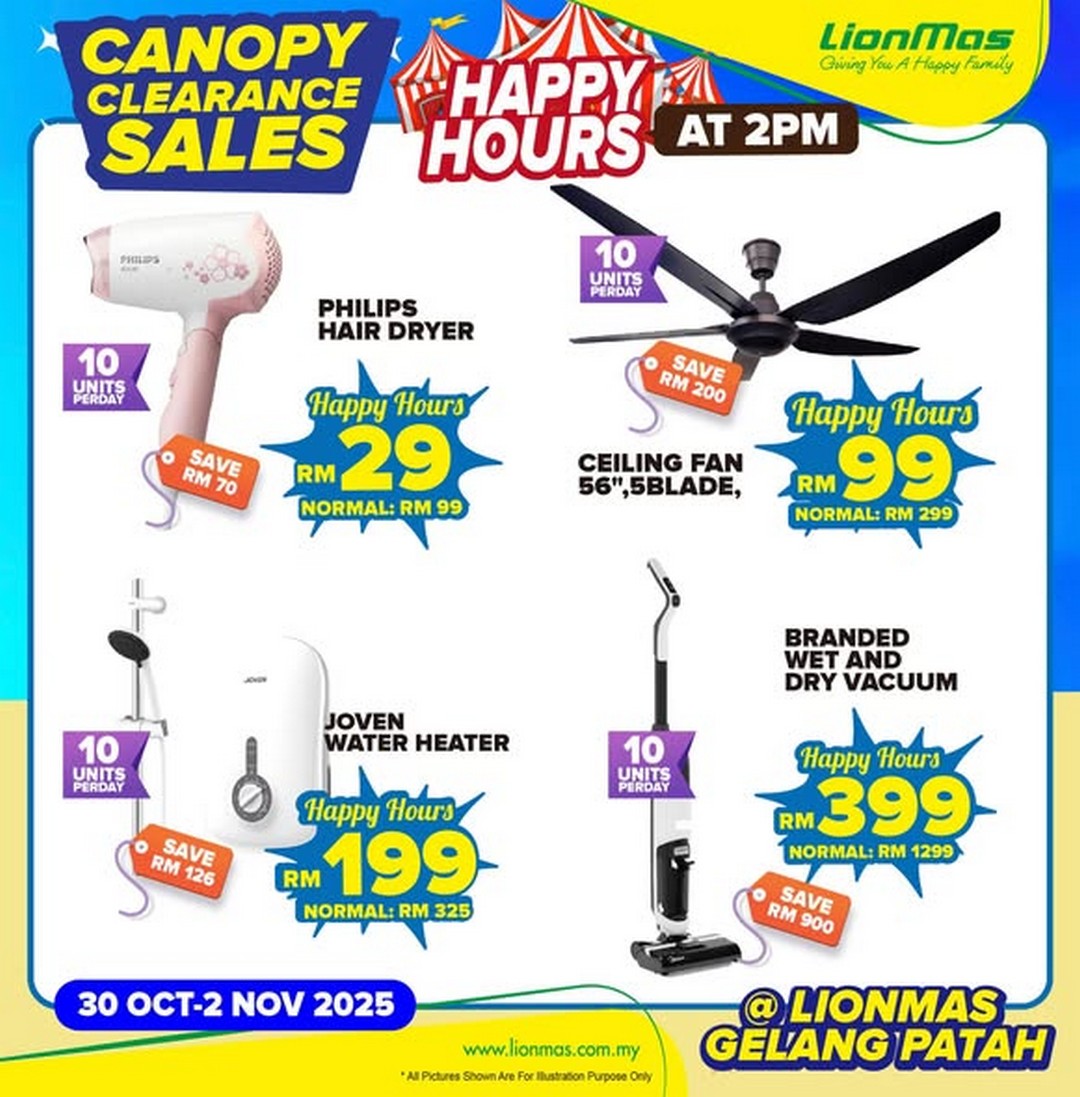 Lionmas-Furnishers-Malaysia-Year-End-Clearance-Sale-2 30 October – 9 November 2025: Lionmas Furnishers Malaysia Year-End Clearance Sale with Up to 80% OFF on Electrical and Home Appliances
