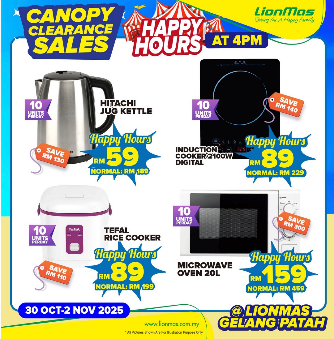 Lionmas-Furnishers-Malaysia-Year-End-Clearance-Sale-4 30 October – 9 November 2025: Lionmas Furnishers Malaysia Year-End Clearance Sale with Up to 80% OFF on Electrical and Home Appliances